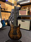 MUSIC MAN Jason Richardson 6-String Cutlass Natural Buckeye Burl Black Burst - Used