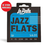 LA BELLA Jazz Flat Stainless Steel Flat Wound Electric Guitar Strings Light 11-50