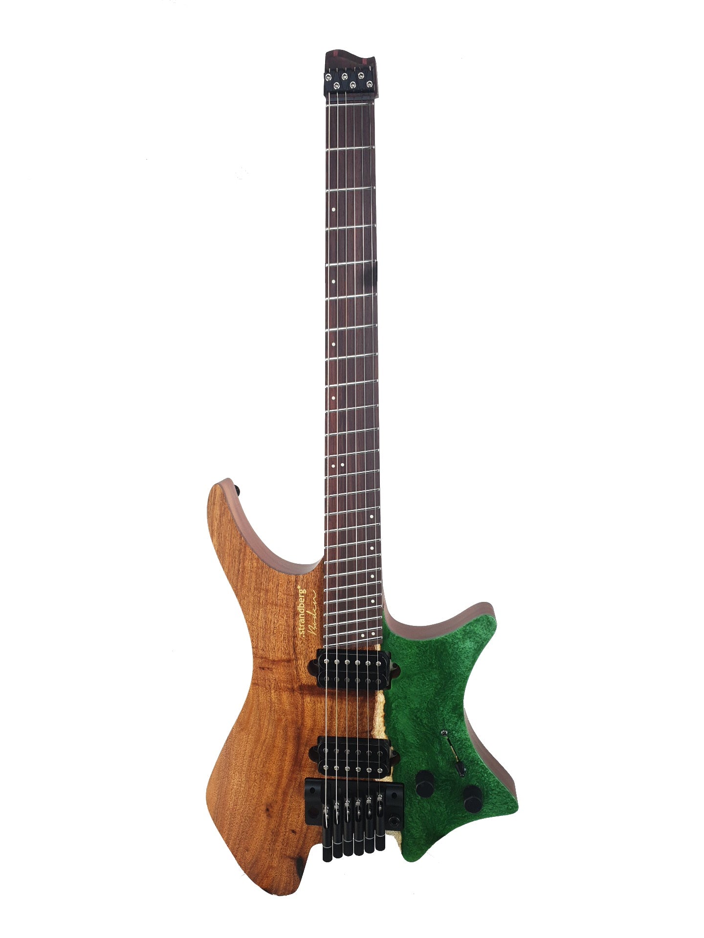 STRANDBERG Boden J Artisan 6 Tremolo Koa Natural Green Resin – H Music