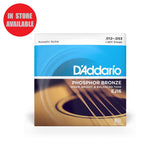D'Addario EJ16 Acoustic Guitar Strings Phosphor Bronze Light 12-53