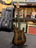 MUSIC MAN Jason Richardson 6-String Cutlass Natural Buckeye Burl Black Burst - Used