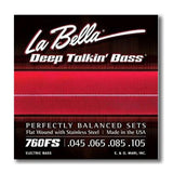 LA BELLA Deep Talkin' Bass Stainless Steel Flat Wound Bass Strings Standard Long Scale 45-105