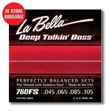 LA BELLA Deep Talkin' Bass Stainless Steel Flat Wound Bass Strings Standard Long Scale 45-105