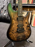 MUSIC MAN Jason Richardson 6-String Cutlass Natural Buckeye Burl Black Burst - Used