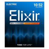 ELIXIR Electric Guitar Strings Nickel Plated Steel with Nanoweb Coating Light/Heavy 10-52