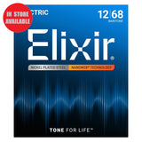 ELIXIR Electric Guitar Strings Nickel Plated Steel with Nanoweb Coating Baritone 12-68