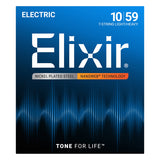 ELIXIR 7-String Electric Guitar Strings Nickel Plated Steel with Nanoweb Coating Light/Heavy 10-59