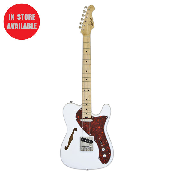 ARIA 615-TL Semi-Hollow Electric Guitar White