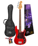 SX SPB62 Electric Bass Fiesta Red