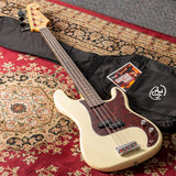 SX SPB62 Electric Bass Vintage White