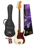 SX SPB62 Electric Bass Vintage White