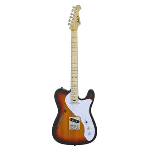 ARIA 615-TL Semi-Hollow Electric Guitar 3 Tone Sunburst