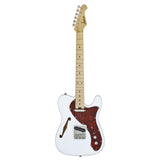 ARIA 615-TL Semi-Hollow Electric Guitar White