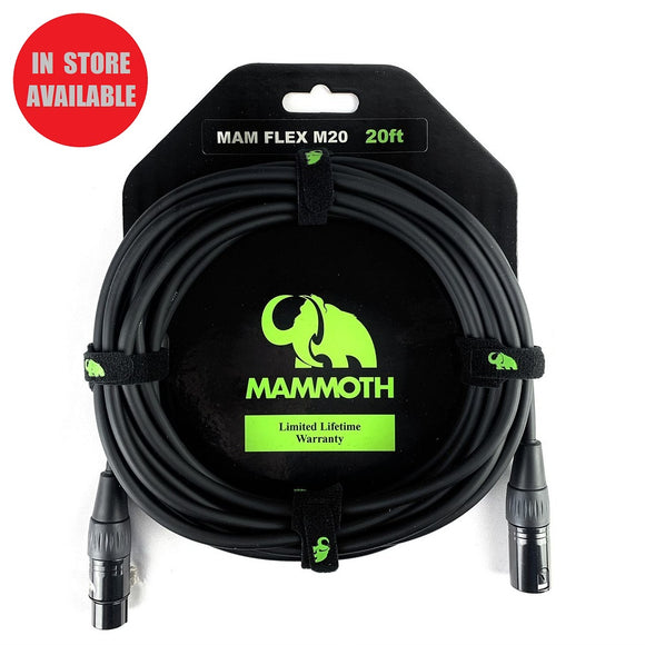 MAMMOTH Flex Series Microphone Cable 20ft XLR/XLR