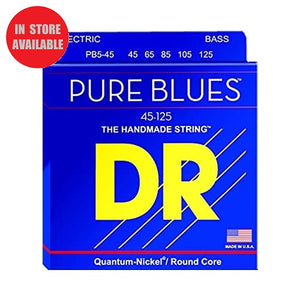 DR Pure Blues Quantum-Nickel/Round Core Bass Strings 45-125
