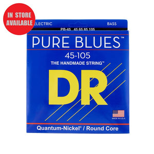 DR Pure Blues Quantum-Nickel/Round Core Bass Strings 45-105